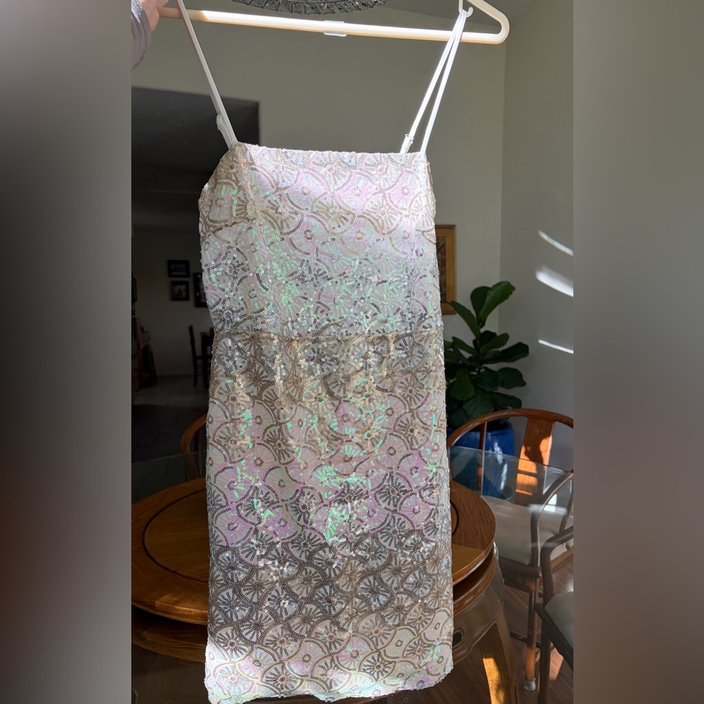 Altar'd State Gold and Silver Sequin Dress